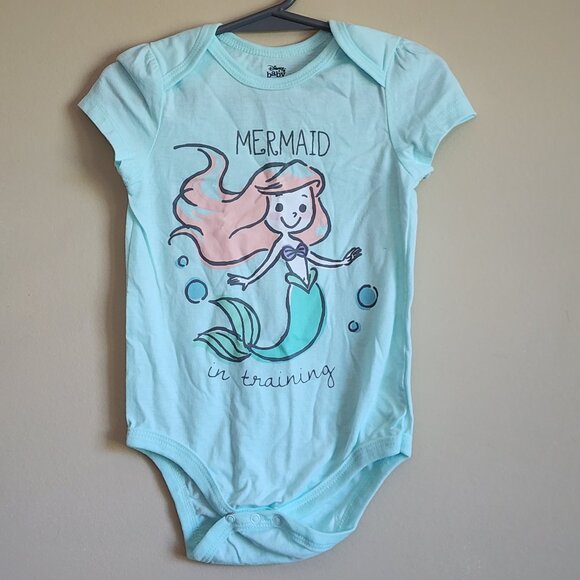 Okie Dokie /Disney - Mermaid In Training Bodysuit /Onesie Size 18 Months - Picture 2 of 5